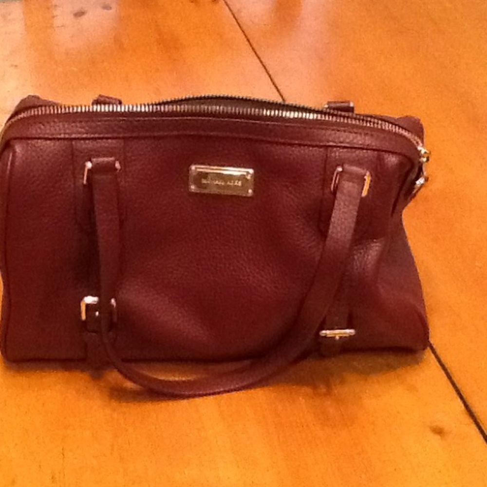 Michael kors burgundy satchel